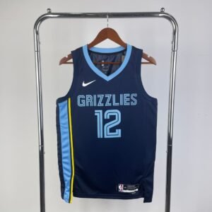 NBA Jersey Memphis grizzlies 12 Ja Morant dark blue