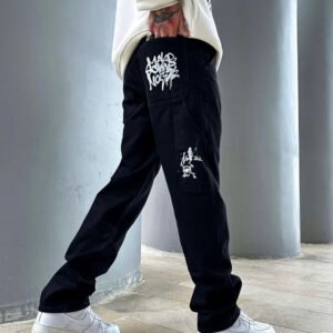 Baggy jeans make some Noise light Black