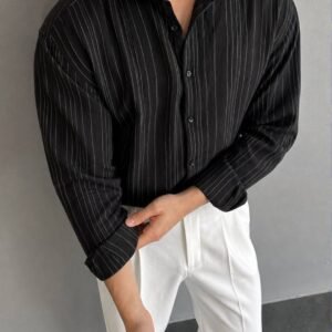 Chemise en lin à rayures-3 colors-