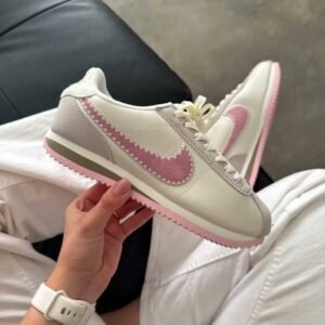 Valentine day x Nike Cortez white Pink
