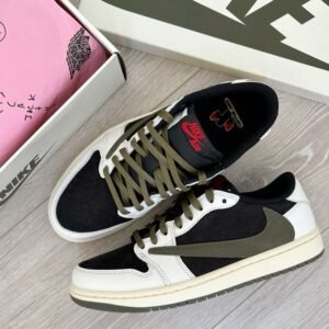 Travis Scott Nike Jordan 1 Low  “Olive “