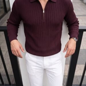 T-SHIRT COLLAR HALF ZIP SHORT
